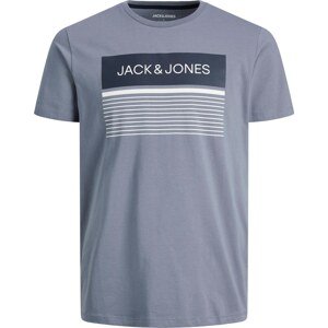Tričko 'TRAVIS' jack & jones námořnická modř / kouřově modrá / bílá