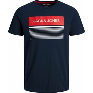 Tričko 'TRAVIS' jack & jones námořnická modř / červená / bílá