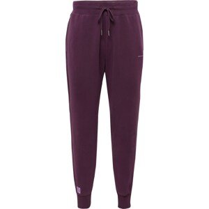 Kalhoty Abercrombie & Fitch tmavě fialová