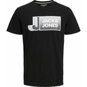 Tričko Jack & Jones Plus šedá / černá / bílá