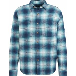 Košile Abercrombie & Fitch tyrkysová / enciánová modrá / bílá