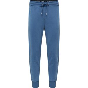 Kalhoty Calvin Klein Jeans nebeská modř / černá / bílá