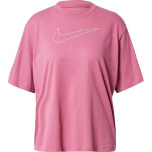 Funkční tričko Nike fuchsiová / bílá