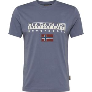 Tričko 'AYAS' Napapijri námořnická modř / chladná modrá / červená / bílá