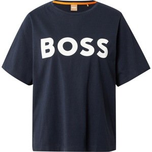 Tričko 'Etey' Boss Orange marine modrá / bílá