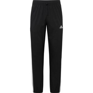 Sportovní kalhoty 'Aeroready Essentials Elastic Cuff 3-Stripes' ADIDAS SPORTSWEAR černá / bílá