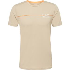Funkční tričko EA7 Emporio Armani velbloudí / mandarinkoná / bílá
