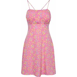 Letní šaty 'HUMUNA' Pieces světlemodrá / žlutá / růžová
