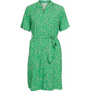 Košilové šaty 'Ema Elise' Object trávově zelená / růžová / černá / bílá