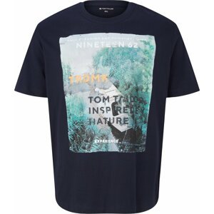 Tričko TOM TAILOR Men + námořnická modř / světle šedá / oranžová / bílá