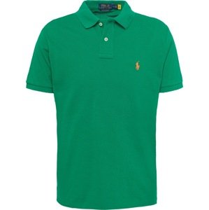 Tričko Polo Ralph Lauren trávově zelená / oranžová
