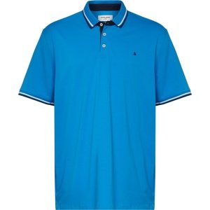 Tričko Jack & Jones Plus modrá / námořnická modř / bílá