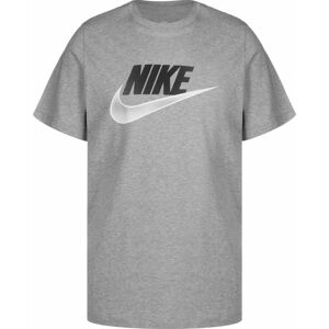 Tričko 'Futura' Nike Sportswear šedý melír / černá / bílá