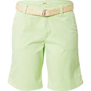 Chino kalhoty Esprit pastelově zelená