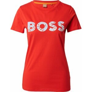 Tričko 'Elogo' Boss Orange krémová / světlemodrá / meruňková / grenadina