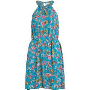 Letní šaty 'MESA' Vila azurová modrá / okrová / růžová / bílá