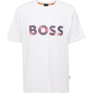 Tričko Boss Orange námořnická modř / grenadina / bílá