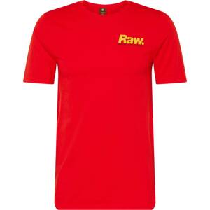 Tričko G-Star Raw žlutá / červená