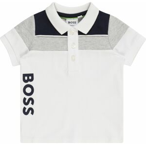 Tričko BOSS Kidswear noční modrá / šedý melír / bílá
