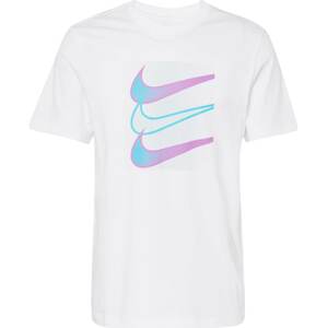 Tričko Nike Sportswear světlemodrá / fialová / offwhite