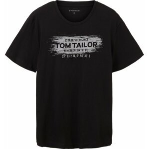 Tričko Tom Tailor světle šedá / černá