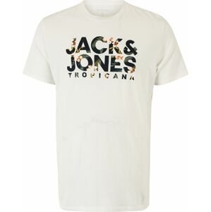 Tričko 'BECS' Jack & Jones Plus noční modrá / tmavě zelená / broskvová / bílá