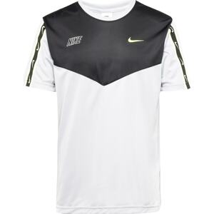 Tričko 'REPEAT' Nike Sportswear světle žlutá / světle šedá / černá