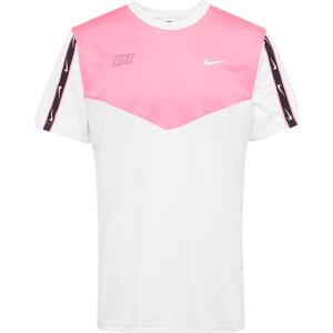 Tričko 'Repeat' Nike Sportswear světle růžová / černá / bílá