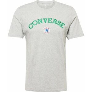 Tričko 'Chuck' Converse světle šedá / zelená / červená / bílá