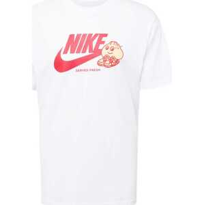 Tričko Nike Sportswear pastelově oranžová / grenadina / bílá