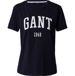 Tričko Gant tmavě modrá / bílá