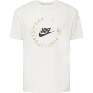 Tričko Nike Sportswear béžová / černá / bílá