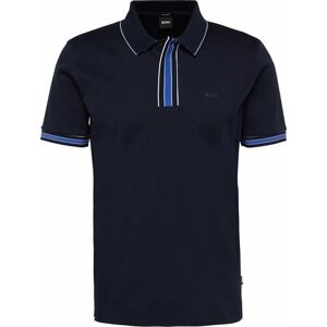 Tričko 'Parlay' BOSS Black námořnická modř / azurová / bílá