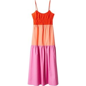 Letní šaty 'TAURO' Mango broskvová / tmavě oranžová / pink