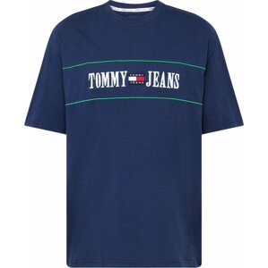 Tričko Tommy Jeans námořnická modř / zelená / krvavě červená / bílá