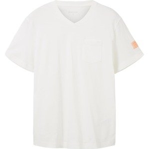 Tričko Tom Tailor jasně oranžová / offwhite