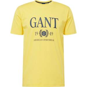 Tričko Gant marine modrá / žlutá
