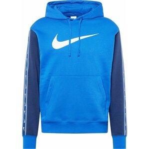 Mikina 'REPEAT' Nike Sportswear indigo / nebeská modř / bílá