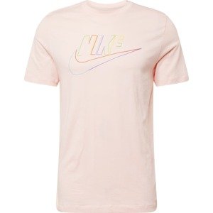 Tričko Nike Sportswear světlemodrá / zelená / fialová / růžová