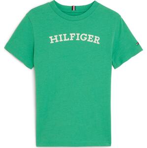 Tričko Tommy Hilfiger zelená / bílá