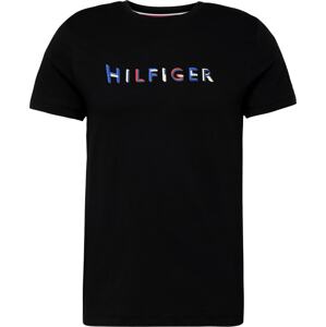 Tričko Tommy Hilfiger modrá / světle červená / černá / bílá
