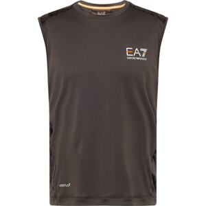 Funkční tričko 'CANOTTA' EA7 Emporio Armani mokka / oranžová / bílá
