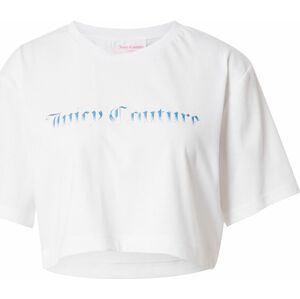 Funkční tričko 'BRITTANY' Juicy Couture Sport světlemodrá / bílá