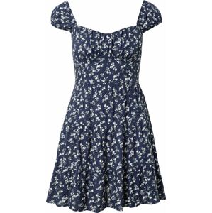 Letní šaty Hollister námořnická modř / pastelově zelená / bílá