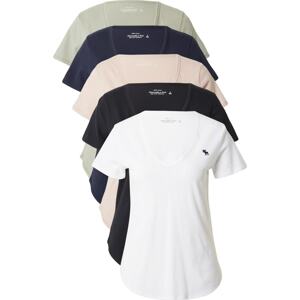 Tričko Abercrombie & Fitch pastelově zelená / pastelově růžová / černá / bílá