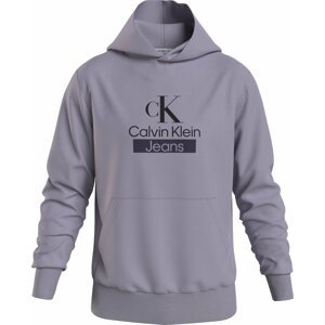 Mikina Calvin Klein Jeans šeříková / černá