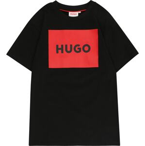 Tričko HUGO oranžově červená / černá