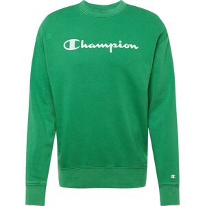 Mikina Champion Authentic Athletic Apparel trávově zelená / světle zelená / přírodní bílá