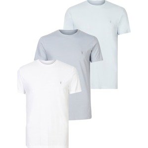 Tričko AllSaints kouřově modrá / světlemodrá / šedá / bílá