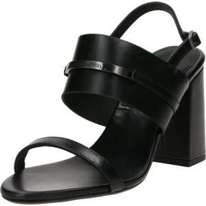Páskové sandály Calvin Klein černá